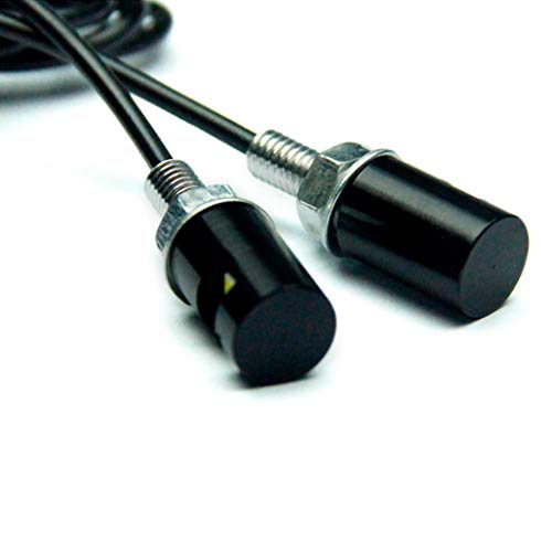 Glumes Eagle Eye Led Lights, 12mm Eagle Eye Led Bulb Motorcycle Light Daytime Running DRL Tail Backup Light Car Motor Clearance Marker Lights 2Pcs (Black)