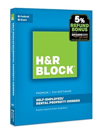 H&R Block Tax Software Premium 2017 + Refund Bonus Offer