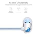 Vanten Premium Metal In-ear Earphones Heavy Bass Stereo Loud Sound Earbuds Noise Isolating Headphones with Answer Calling Control 3.5mm for Smartphones (Blue/White)