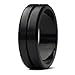 Unii Mens silicone wedding band men | Silicone Wedding Ring | Rubber Wedding Rings for Men | Mens Rubber Wedding Band | Thin Groove Ring 7mm Wide | Rubber Ring Men for Work, Sport, Workout