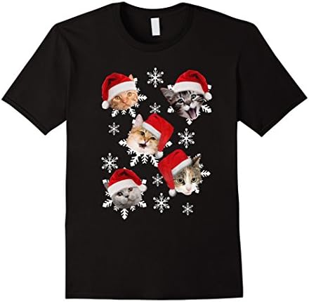 Mens THE CHRISTMAS CAT'S T-Shirt XL Black