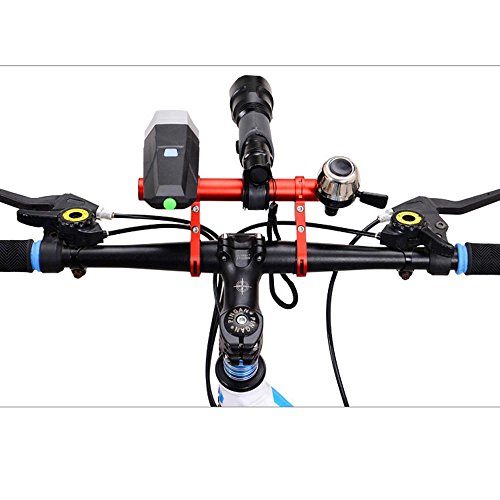 niceEshop Bike Bracket Handlebar Extension Headlight Camera Mount Bicycle Handlebar Extender with Aluminum Alloy Bracket Flashlight Headlamp, Speedometer Extension Installation Space Saver
