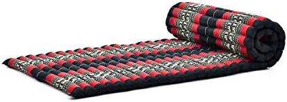 Sf13 Red Black Leewadee Roll Up Thai Mattress Guest Bed Yoga