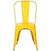EdgeMod Metal Modern Dining Chair, Industrial Mid Century Kitchen Cafe Restaurant Side Chair, Stackable, Yellow (Set of 4)