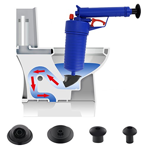 Toilet Plunger, Air Power Drain Blaster Gun Sink Drain Plunger for Toilet / Bathtub / Sink / Kitchen Clogged Pipe