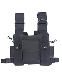 Karier Radio Chest Arnés Bolsa Pecho Paquete de bolsillo delantero Funda para radio de dos vías Walkie Talkie