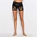 UNKE Women Spandex Summer Lace Shorts Casual Hot Pants,Black,L