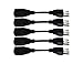 6-Inch Power Extension Cable, 5-Pack, Outlet Saver, 18 AWG primary