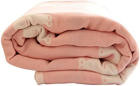 Lightweight/Portable Baby Ultra Soft Crib/Bed Quilt Blanket All Weather for Babies Or Toddler,Organic Muslin Cotton Quilts/Blankets/Comforter Elephant (Pink01)