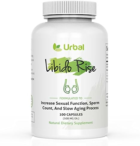 Natural Herbal Performance &amp; Libido Booster for Men - Libido Rise by Urbal - 100 capsules