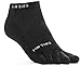 FUN TOES 3 Pairs Men's Cotton Toe Socks Breathable Mesh Top Size 10-13 (Black)