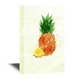 Fruits Watercolor Painting Pineapple