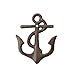 Cast Iron Nautical Anchor Hook Rustic Brown 5 1/4 inch tall