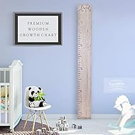 Back40Life - Premium Series - (No Tippy Toes - Loved Beyond Measure) Wooden Growth Chart Height Ruler (Weathered Natural)