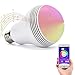 Huamai Bluetooth Speaker Bulb, 2nd Generation LED Light Bulb with Bluetooth Speaker, 8W E26 Dimmable RGB+White Color Smart Music LED Bulb Light