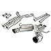 Dual 4.5 Inches Burnt Muffler Tip Catback Exhaust System Compatible with Nissan 350Z Infiniti G35 03-09, Stainless Steel