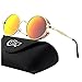 CGID E71 Retro Steampunk Style Inspired Round Metal Circle Polarized Sunglasses for Women Men