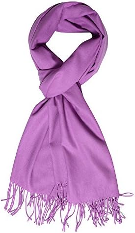 Womens Large Solid Color Scarfs Soft Winter Light Cashmere Feel Pashmina Shawls and Wraps Purple for Womens Valentine's Day Gift