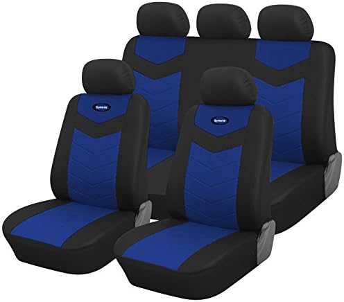 Full Set Protective Vinyl Car Seat Covers for Subaru Crosstrek 2016-2019 (Blue)