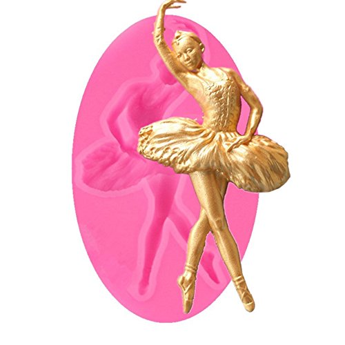 Chige Candy Mold, Silicone Baking Trays - Food Grade & BPA Free - Not Sticky Cake Decoration Mould For Mousse,Chocolate Brownie,Jelly,Ice Cream,Chiffon,Cheesecake,Fondant (Ballet Girl)