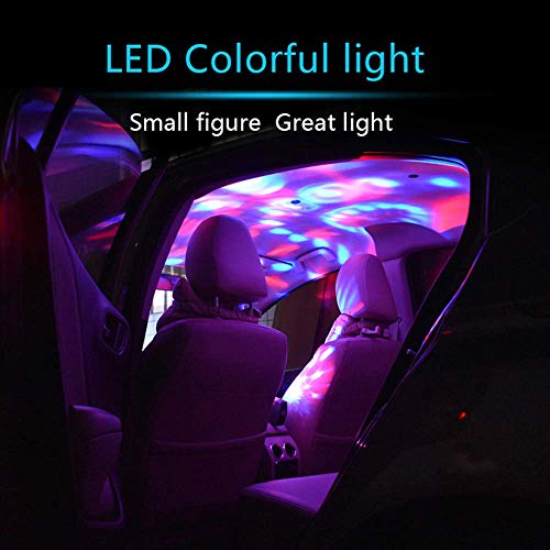 Mini Disco USB Ball Party Light RGB LED Colorful Decorations DJ Magic Portable Car Interior with Sound Control for Kids Pub Show Club Christmas Birthday Wedding Karaoke