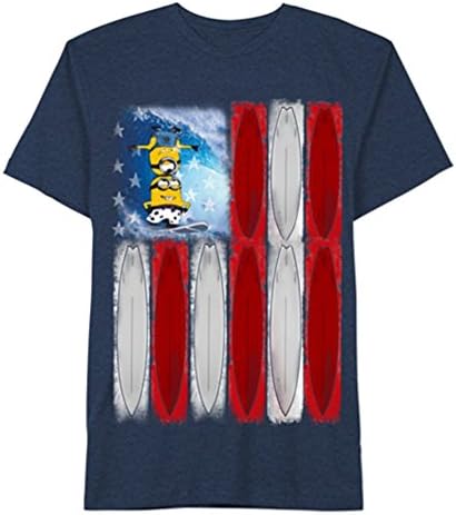 Despicable Me Boys Minion Shirt Patriotic Blue US Flag T-Shirt