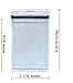 10 Heavy Duty ID Badge Holders Clear Vertical Vinyl PVC with Blue Resealable Zip