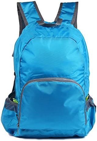 ELCM Foldable Backpack, Travel Backpack 25L Lightweight Hiking Bag for Outdoor Camping (Blue)