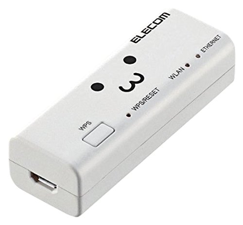 ELECOM Portable WiFi router Wireless LAN 300 Mbps AC adapter included WRH-300WH3 (Japan Import)