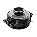 Chefman Perfect Pour Volcano Belgian Waffle Maker ®, Round Electric Waffle Iron, Easy Use, No Overflow Design - FREE Measuring Cup & Pour Spout, Silver/Black