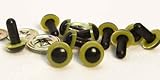 Sassy Bears 12mm Green Safety Eyes for Bear, Doll, Puppet, Plush Animal and Craft - 10 Pairs
