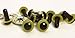 Sassy Bears 12mm Green Safety Eyes for Bear, Doll, Puppet, Plush Animal and Craft - 10 Pairs