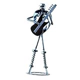 9.5 Inch Metal Guitar Player Musician Sculpture Figurine