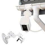 Weatherproof Gutter Mount Compatible with Ring Spotlight Cam Wired, Ring Spotlight Cam Battery - Greater Height for Your Ring Camera (White)