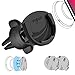 Air Vent Phone Holder for Socket Mount, VOLPORT Adjustable 360° Rotation Clip & Switch Lock Silicone Car Vent Mount with 2 Pack Pops Sticky Adhesive for Grip Stand Compatible GPS iPhone and Android