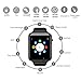 Bluetooth Smart Watch - Wzpiss Smartwatch Touch Screen Wrist Watch Camera/SIM Card Slot Compatible iOS iPhones Android Samsung Kids Women Men (Black)