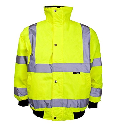 Rimi Hanger Children Hi Vis Junior Bomber Jacket Kids Boys High Visibility Reflective Coat 4-12 Years