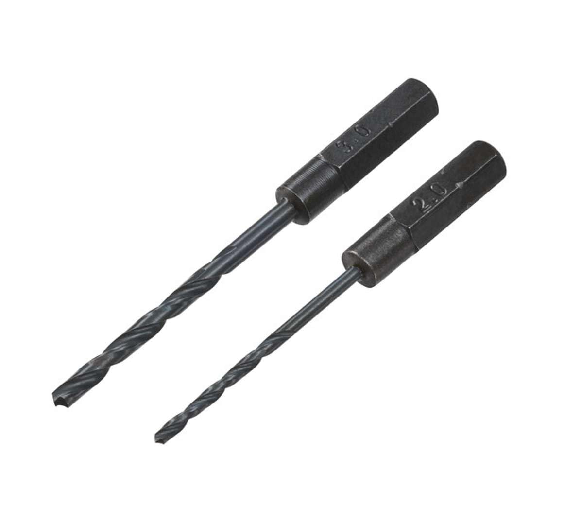 2 Brocas piloto ø 2, 3 mm. Eje 6,35mm