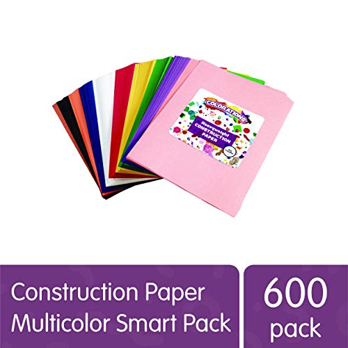 Colorations Color Construction Paper, Smart Pack, Assorted Color Paper ...