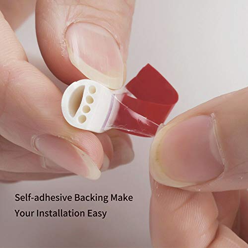Professional Doors Windows Seal Strip Multi-Hole Design Silicone Self-Adhesive Insulation Rubber Anti-Collision Soundproof Waterproof Dustproof Windproof(D Type 6M, White)