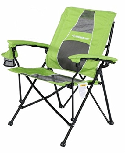 STRONGBACK Elite Folding Camping Chair with Lumbar Support, Lime Green