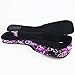 Hola! Music Heavy Duty CONCERT (up to 24 Inch) Ukulele Gig Bag with 15mm Padding, Purple Flowers