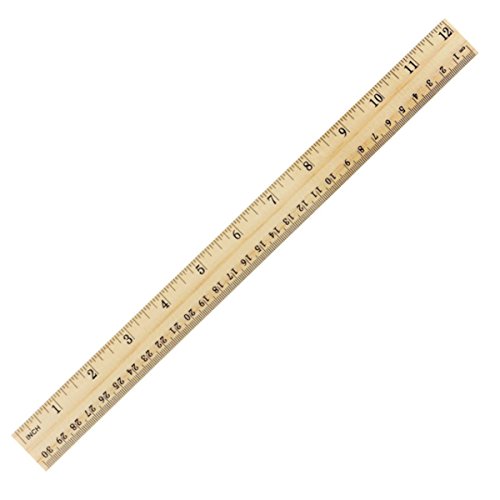 20 Pcs Wooden Student Ruler Wooden School Rulers Office Ruler Measuring Ruler Teaching Ruler, 2 Scale(Centimetre + Inch), 2 Size(12inch/30cm + 6inch/15cm) - Thumbnail 2