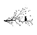 Black Tree Branches Wall Stickers with a Cat on The Tree Wall Decal for Home Bedroom Decor Halloween Wall Decorations