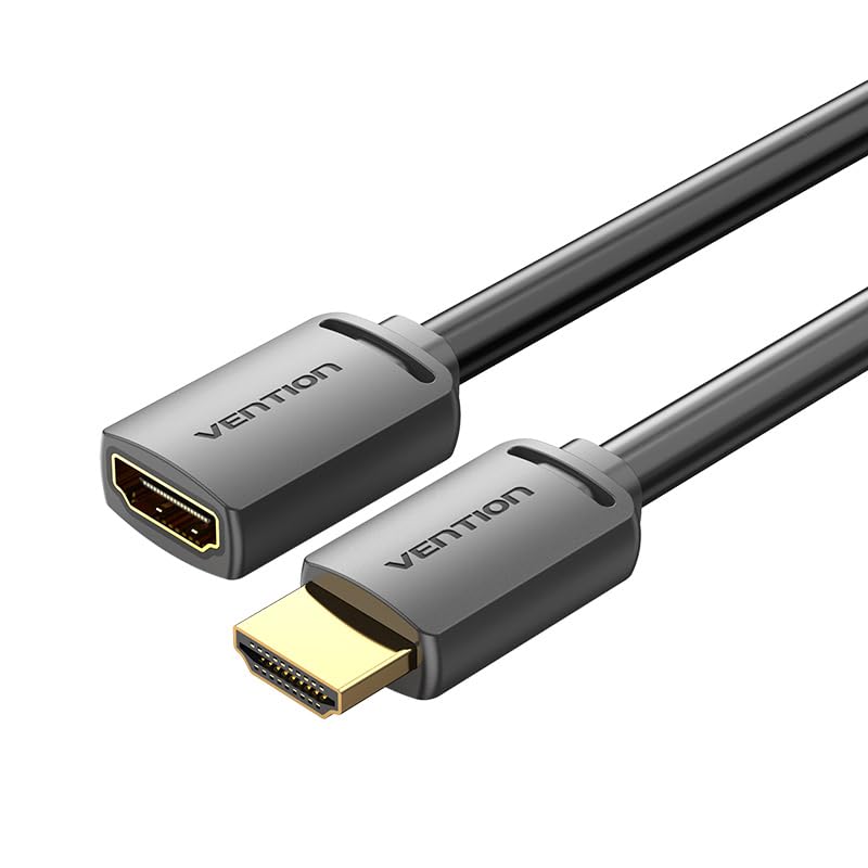 VENTION HDMI Extender 2m 4K 60Hz HDMI Extension Cable High Speed Male to Female Lead Support HDMI2.0, 3D, HDR, ARC Compatible with TV Roku Laptop Xbox Blu-Ray PS5/PS4 Switch