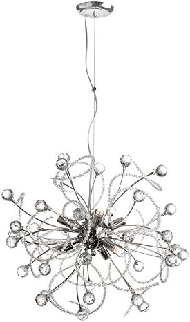 Dainolite Lighting LYR-196C-PC  6-Light Crystal Chandelier