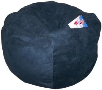 Fun Furnishings Beanbag, Small, Navy Micro Suede