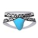 Dominik Cotton Jock Straps Underwear, Mens, Black, White, Red, Green & Blue Colors (M, Turquoise Blue)