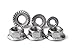 RuoFeng Stainless Steel Serrated Hex Flange Nuts Locknuts 50 Pcs (M6)