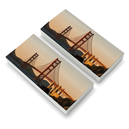 Golden Gate Bridge San Francisco Eraser Set of 2